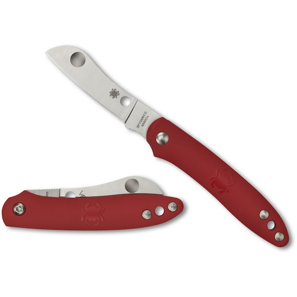 Spyderco 2024 Spyderco Roadie Lightweight Red Slip Joint Plain SPY-C189PRD - main